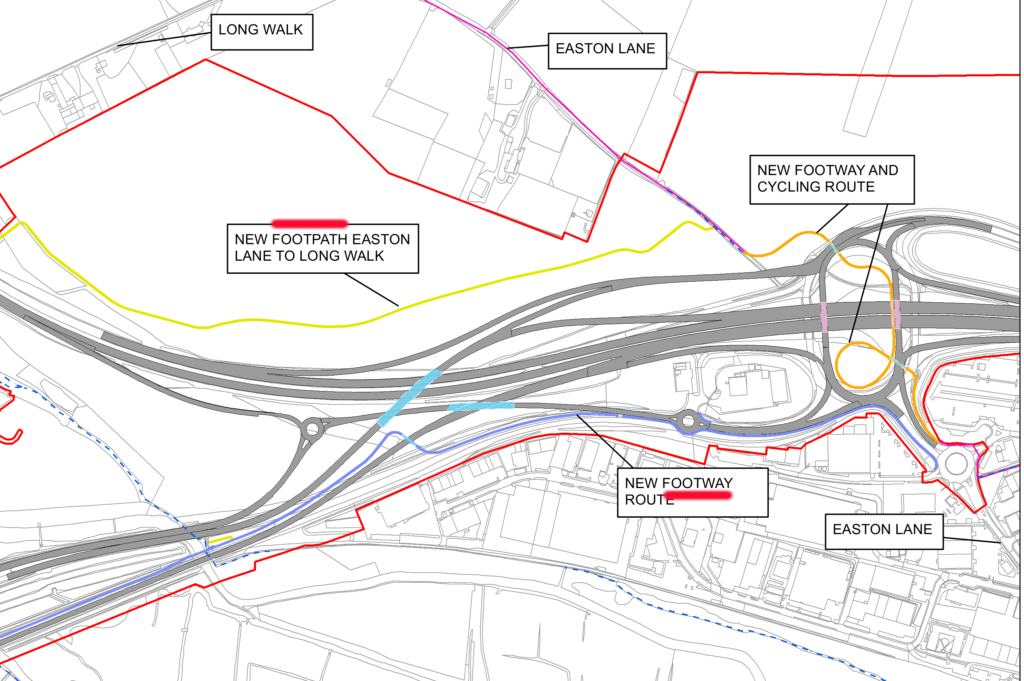 M3 Junction 9 - May 2021 - Walking and Cycling Proposals Plan